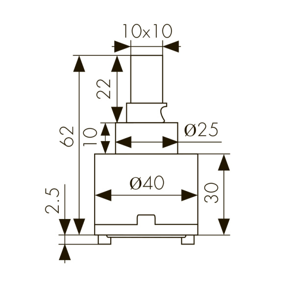 6260 Картридж KАISER Ø40 